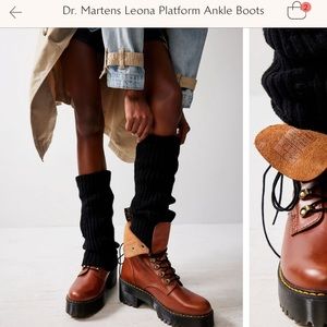 Dr Marten Leona boots in saddle tan
